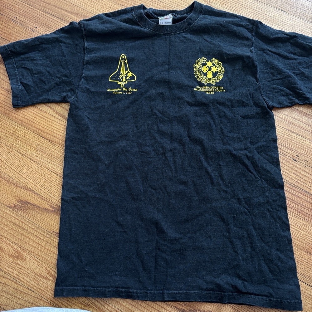 Vtg Columbia Space Shuttle Disaster Recovery Team T-Shirt-February 1, 2003-RARE!